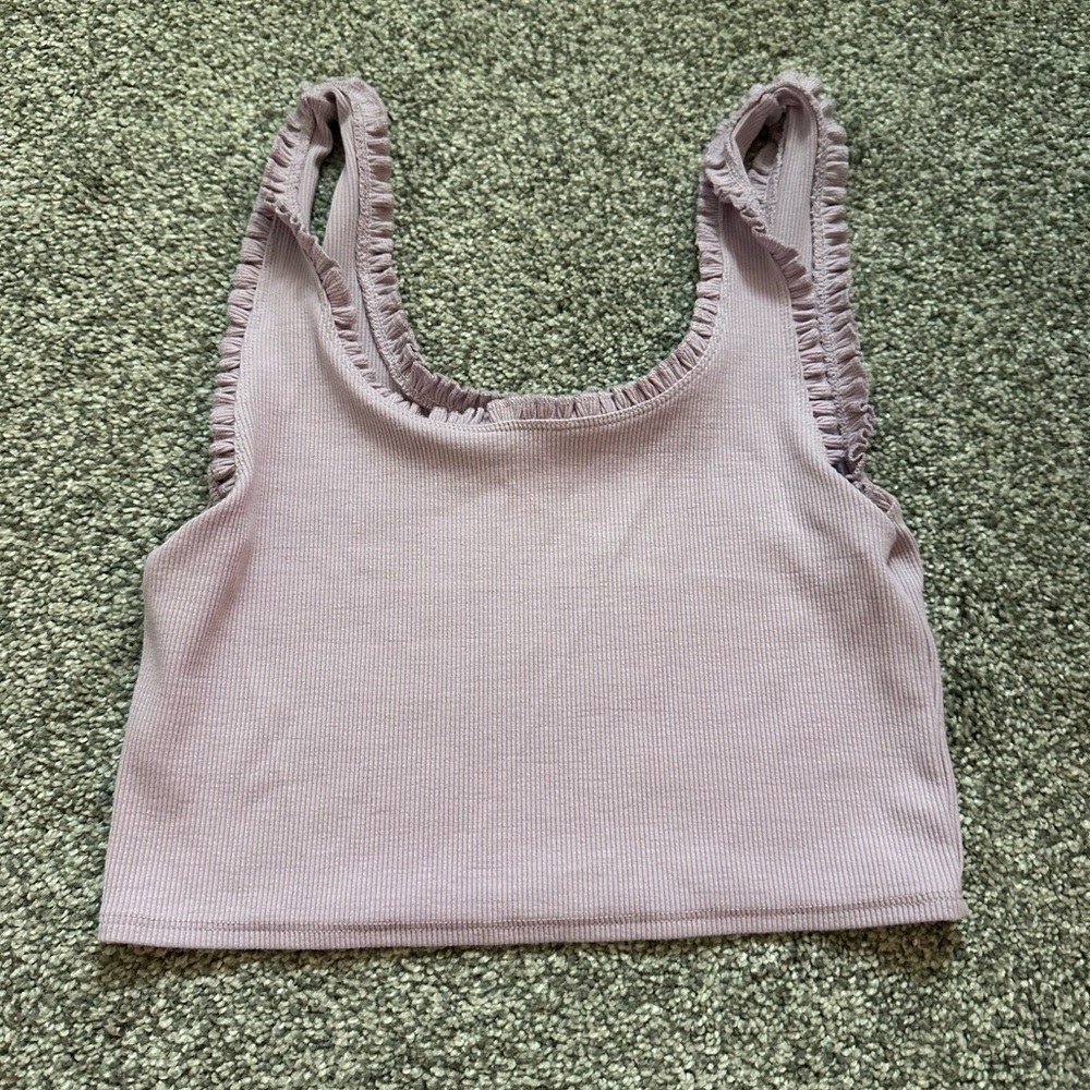 AE ruffle crop top